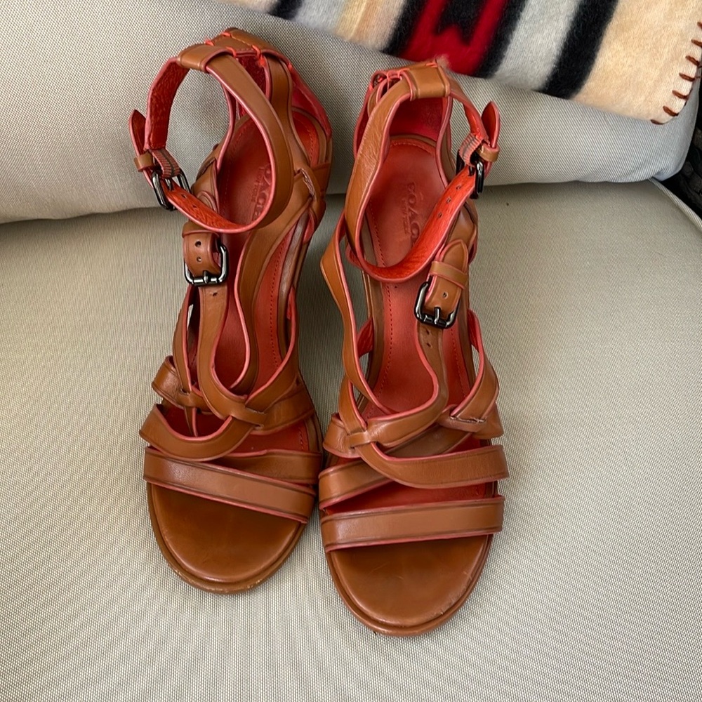 Coach Wedge Strapped Sandals - Picture 2 of 6